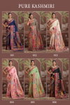 Pure Kashmiri 001 To 006 Modal Cotton Pashmina Weaving Saree Wholesalers In Surat

